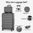 thumbnail image 6 of 11-Piece Hardside Travel Set with Carry On, Hard Shell Suitcase Set with Spinner Wheels for Easy Maneuvering, Secure Locks, Multiple Sizes, Lightweight, 6 of 10