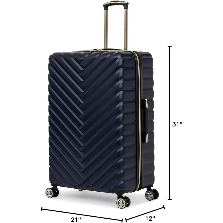 Kenneth Cole REACTION Madison Square Lightweight Hardside Chevron Expandable Spinner Luggage, Navy, 28-Inch Checked 28-Inch Checked Navy Kenneth Cole REACTION Madison Square Lightweight Hardside Chevron Expandable Spinner Luggage, Navy, 28-Inch Checked 28-Inch Checked Navy