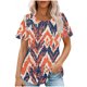 thumbnail image 1 of Camisetas de Manga Corta de Verano para las Mujeres Impresas con Cuello Redondo, Poliéster Ligero Top de Verano Casual, 1 of 5