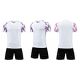 thumbnail image 6 of FINALGANG Boys Kids V Neck Soccer Uniform Set With Geometric Print Short Sleeve Quick Dry Top Matching Shorts Breathable Sportswear For Training Matches Outdoor Activities Classic Outfit, 6 of 6