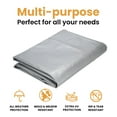 WHITEDUCK Super Heavy Duty Poly Tarp 10 Mil Silver & Black Color 10'x12' Thick Waterproof