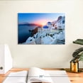 thumbnail image 3 of Elephant Stock Churches In Santorini Wall Art - Horizontal Canvas Wall Art - Living Room Wall Decor - Religion And Spirituality Canvas - Blue And Orange Decor - 12" x 8", 3 of 8