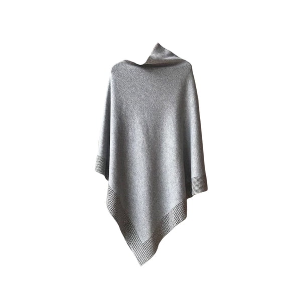 Guardurnaity Mujeres invierno otoño capa elegante a prueba de viento térmico cálido mantenimiento reemplazo Casual Color sólido Oficina compras capa Accesorios de disfraces Gris L Guardurnaity AP013565-05