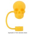 thumbnail image 4 of Cubre Pajitas Silicona Con Forma Calavera Adornos Pajita 10 Mm para 30/40 Oz () Amarillo, 4 of 4
