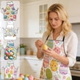 thumbnail image 1 of Easter-Themed Apron, Holiday Kitchen Apparel With Rabbit and Egg Print, for Festive Cooking and Parties, Multi-color, 1 of 6