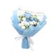 thumbnail image 3 of Ramo de flores de crochet, flor artificial de flores artificiales hechas a mano decoración del hogar tejido de amor para el aniversario Día de la Flores azules, 3 of 8