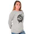 thumbnail image 4 of Hand Eye Crystal Ball Futuristic Spirit Plus Size Long Sleeve Graphic Tee Shirt Brisco Brands 2X, 4 of 5
