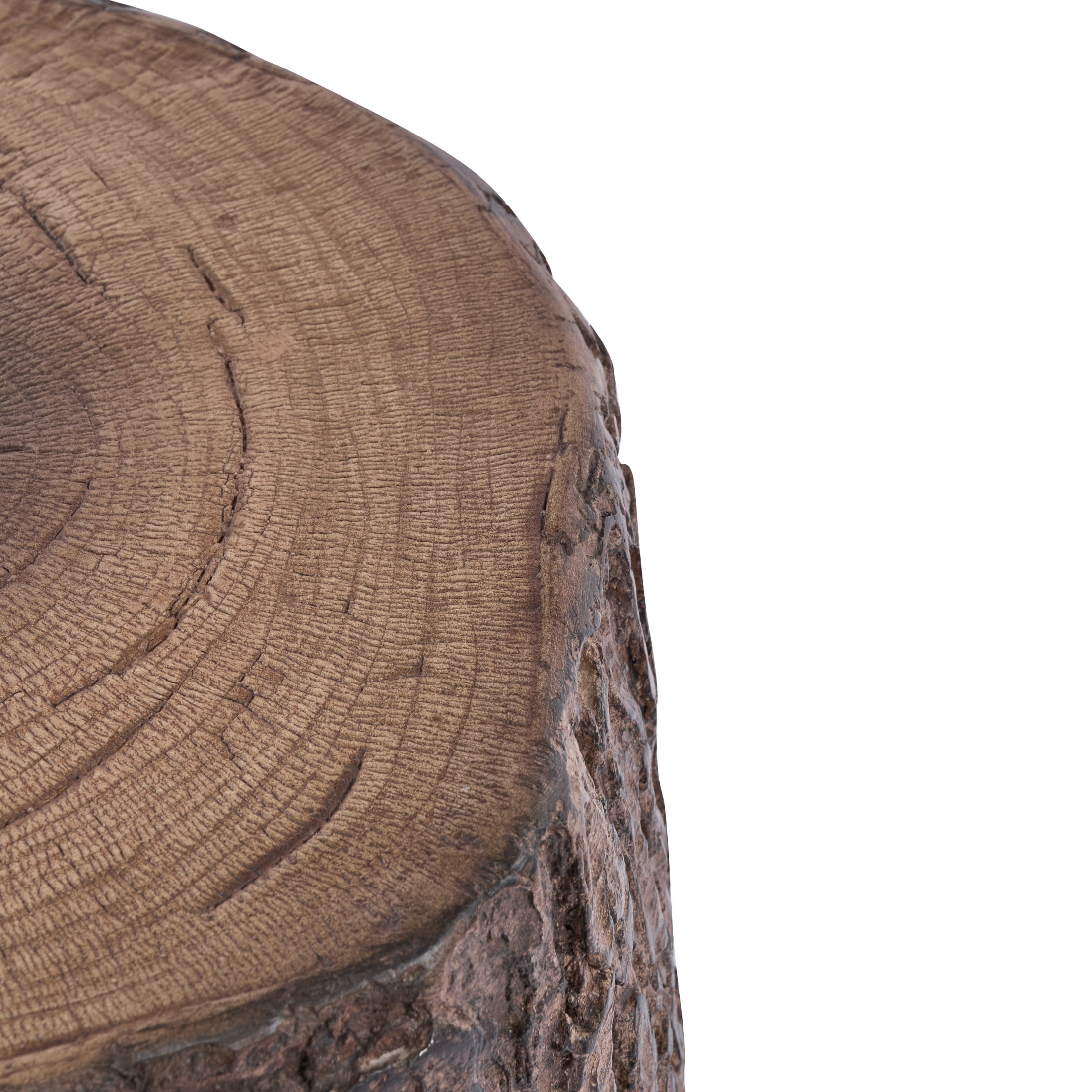 Christopher Knight Home 15.3” Tree Stump Side Table, MGO Accent Table with Realistic Wood Texture, Brown