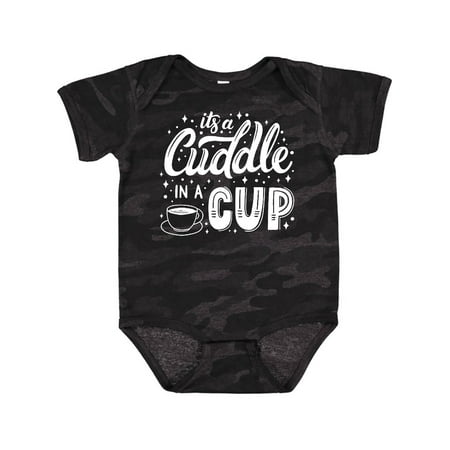 

Inktastic It s a Cuddle in a Cup with Stars and Mug Gift Baby Boy or Baby Girl Bodysuit