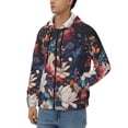thumbnail image 3 of Naloa Colorful Flower Peacock Men’s Hoodies, Zip up Hoodie, Sweatshirts,Hoodies for Men Sizes S-3XL-Large, 3 of 5