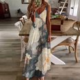thumbnail image 3 of Boho Vintage Floral Sleeveless Dress Woman Fashion Long Dresses Women's Summer Suit Dress Summer 2025 Women, 3 of 7