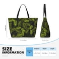 thumbnail image 5 of KLL Tropical Palm Leaves Fern Leaf Print Large Beach Tote Bag Women Waterproof Sandproof Zipper Beach Tote Bag for Pool Gym Grocery Travel with Wet Pocket, 5 of 7