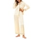 thumbnail image 1 of Conjuntos de pijama de satén para mujer INSPIRE CHIC, camisetas de manga larga y pantalones, 2 piezas, ropa de casa, L, champán, 1 of 6