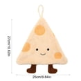 thumbnail image 3 of Toalla de forro polar coral con estampado de queso | Toalla de cocina absorbente de doble cara para colgar | Toalla de mano suave de secado rápido para el hogar, la cocina y el baño, 3 of 6