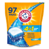 Arm & Hammer 4-in-1 Laundry Detergent Power Paks, 97 Count (Packaging may vary)