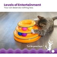 thumbnail image 2 of Tower of Tracks 3-Level Cat Track Toy with 6 Balls, Interactive Toy for Indoor Cats, Orange, 2 of 5