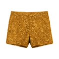 thumbnail image 4 of Xiaoxatg Sequin Stretch Waistband Slim Fit Low Rise Casual Shorts Gold S, 4 of 4