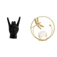 thumbnail image 1 of Escultura De Mano De Bola De Cristal Con Gesto De Roca, Figura De Metal, Estatua Creativa De Dedo, Adorno Para Apartamento, Dormitorio, Restaurante, Pasillo, Chimenea, Sala De Estar, Oficina,, 1 of 8