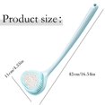 thumbnail image 3 of Shower Brush Long Handle Back Scrubber 16.54 Inch Soft Nylon Body Brush with Non-Slip Grip Blue Bath Accessory 1 Pack, 3 of 7