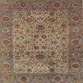 thumbnail image 1 of Ahgly Company Indoor Square Traditional Brown Red Persian Area Rugs, 4' Square, 1 of 6
