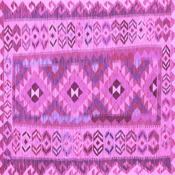 Ahgly Company Indoor Square Southwestern Purple Country Area Rugs, 7' Square