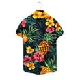 thumbnail image 7 of Ceisia Men's Pineapple Tropical Flower Print Hawaiian Shirt Short Sleeve Button Down Summer Beach Shirt Army Green XXL Gifts for Father, 7 of 7
