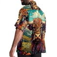 thumbnail image 3 of Yak Men's Printed Button Down Short Sleeve Casual Summer Beach Shirt - Unisex, 3 of 6