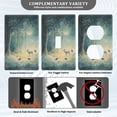 thumbnail image 3 of Yayeee Toggle Light Switch Wall Plate 1-Gang 4.5"x2.7" Home Decorative Outlet Cover, Night Forest Scene, 3 of 7