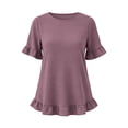 thumbnail image 5 of Bixock Plus Size Maternity Tops Short Sleeve Crew Neck Loose Pregnant Top Casual Maternity Shirt Summer Maternity Clothes, 5 of 5