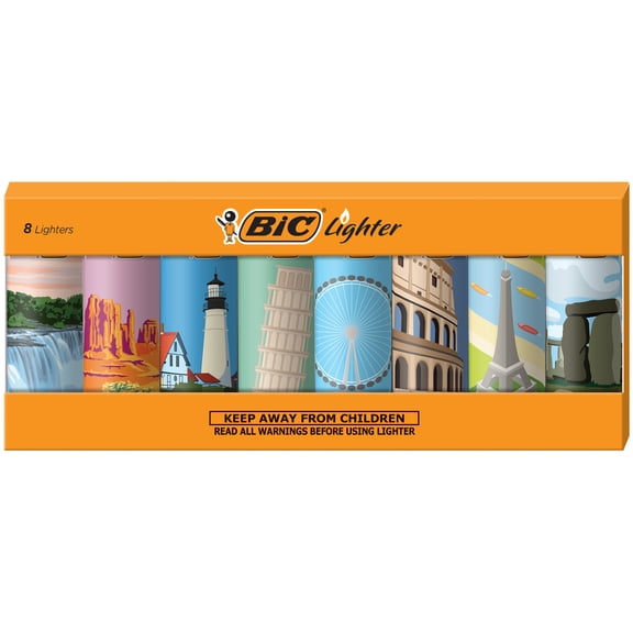 BIC Special Edition Travel Series Lighters, 8-Count