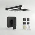 thumbnail image 6 of Shower Faucet Set Black Rain Shower Head Combo with Mixer Valve Kit Wall Mounted, 6 of 9