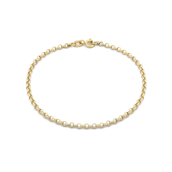 Pulsera Rolo 18 cm 2 mm Oro Solido 10k