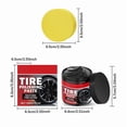 thumbnail image 3 of Vxdvou Tire Polishing Paste, 100g Car Tire Shine & Maintenance Wax with Applicator Pad, Restores Gloss & Protects Rubber from Cracking, UV & Weather Protection for Vehicle Tires, 3 of 9