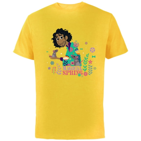 Disney Encanto Bruno Flowers & Plants Easter Magical Spring - Short Sleeve Cotton T-Shirt for Adults - Customized-Yellow