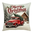 thumbnail image 2 of Funda de almohada de poliéster, decoración navideña, muñeco de nieve, ciervo, estampado navideño, funda de almohada para el hogar, la oficina, el coche, decoración de Halloween, decoración de otoño, d, 2 of 6