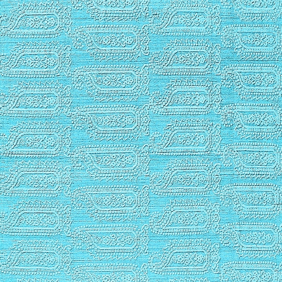 Ahgly Company Indoor Square Solid Light Blue Modern Area Rugs, 3' Square