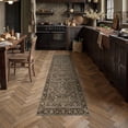 thumbnail image 3 of BERTHMEER 3'x7' Runner Rugs for Hallway Kitchen Entryway Entrance Dorm Laundry Bedroom Living Room Washable Vintage Non-slip Runner Rugs,Brown, 3 of 6