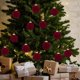 thumbnail image 5 of Adorno Navideño de Terciopelo Oscuro Flocado de 6 Cm para Árbol de Navidad, 12 Unidades, 5 of 7