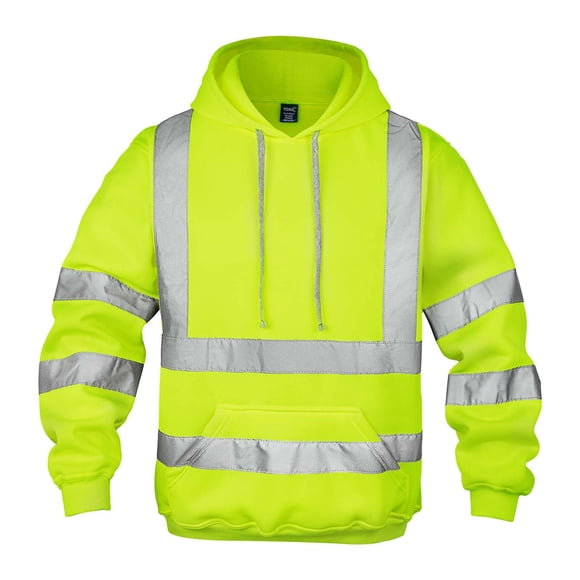 Sudadera Wefeyuv con capucha reflectante de alta visibilidad L