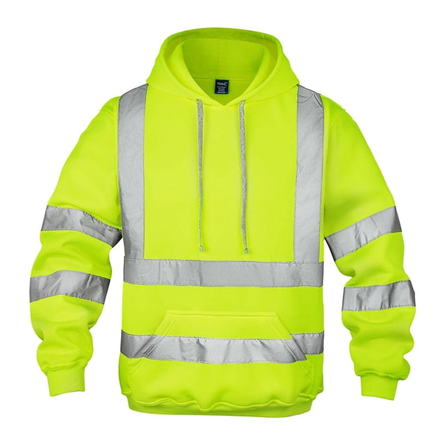 Sudadera Wefeyuv con capucha reflectante de alta visibilidad L