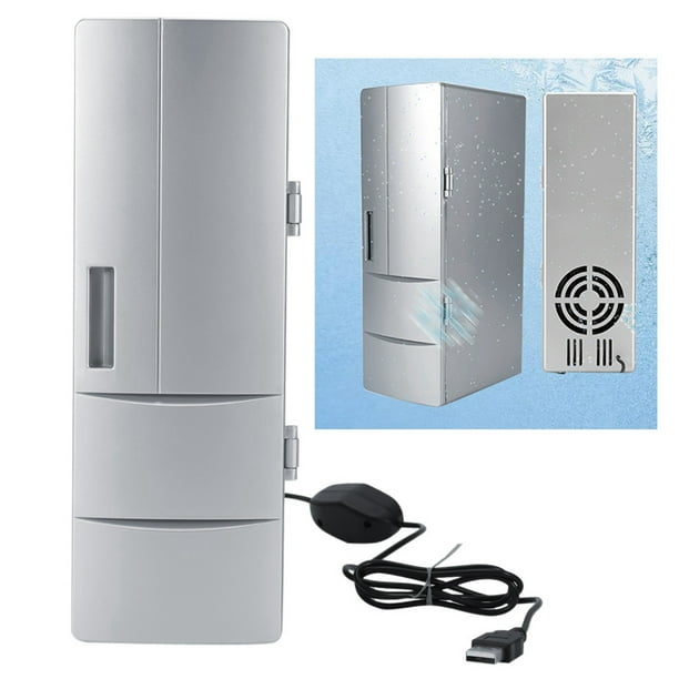 Mini Réfrigérateur, Portable Utile Alimenté Par Câble USB Mini Réfrigérateur  USB Multifonctionnel Pour Voiture Pour Bureau 