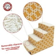 thumbnail image 3 of Majestic Pet Links Pet Stairs 4 Steps Yellow Machine Washable Removable Cover 24" x 16" x 20", 3 of 5