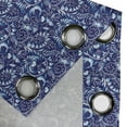 thumbnail image 5 of Ambesonne Ethnic Grommet Curtain, Folk Chinese Theme Swirl, 50" x 63", Royal and Sky Blue, 5 of 6