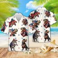 thumbnail image 3 of Camisas de dinosaurios 2024 para hombre, camisa hawaiana con estampado 3D para hombre, camisetas de playa de manga corta 6xl, blusa unisex, camisa, 3 of 5