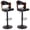 Black, variant on Homefun Swivel Bar Stools Set of 2,Wooden Upholstered Scratch-Resistant Fabric with Back,Chairs for Kitchen Island,White