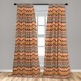 thumbnail image 5 of Ambesonne Colorful Curtains, Chevron Zig Zag, Pair of 28"x84", Multicolor, 5 of 5