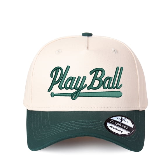 Vergiac Play Ball Letter Embroidered Color Block Trucker Hat, Unisex Adjustable Cotton Breathable Fashion Cap for Travel Daily Outdoor Wear