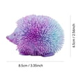 thumbnail image 2 of Stress Relief Hedgehog Toy – Soft Slow-Rebound Glow-in-the-Dark Squeeze Toy for Desk, Bedroom & Kids Anxiety Relief, 4.5", 2 of 5