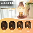 thumbnail image 2 of Candle Warmer Lamp with Adjustable Height - Flameless 4-Level Dimmable Wax Warmer, Timer Function & Stylish Design in Multiple Colors (Brown), 2 of 6