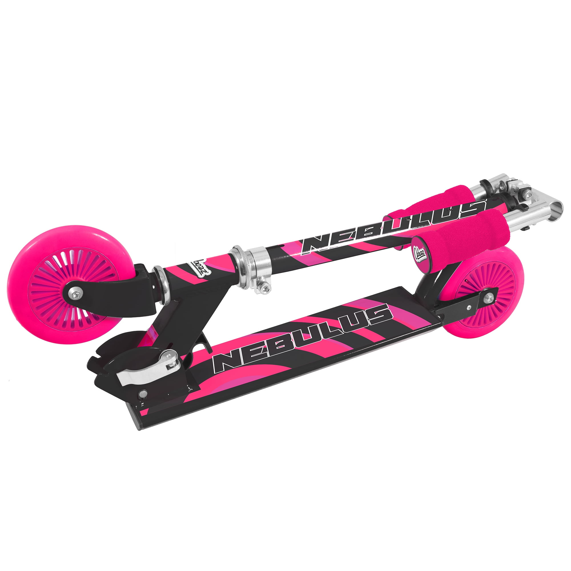 Nebulus Adjustable Scooter: Pink & Black - Kids Two Wheel Scooter, Foam Handle Grip, Adjustable Handle Height, Ages 5+
